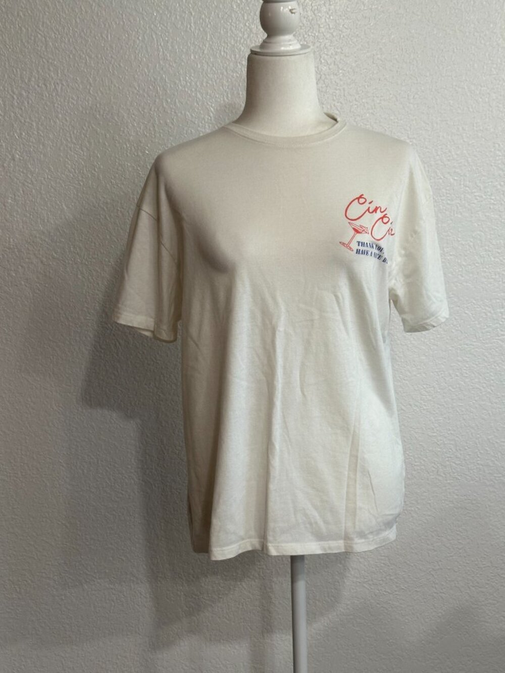 Grayson Threads Graphic Tee XXS Cin Cin Spritz Shirt White Cocktail Graphic Tee - Picture 2 of 6